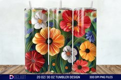 3D Paper Quilling Flower Multi Tumbler wrap Product Image 1