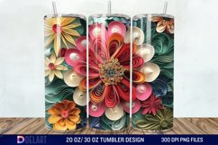 3D Paper Quilling Flower Multi Tumbler wrap Product Image 1