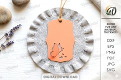 3D Paper Tag. Gift tag Template Paper Cut. Butterfly SVG Product Image 1