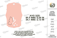 3D Paper Tag. Gift tag Template Paper Cut. Butterfly SVG Product Image 2