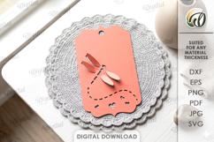 3D Paper Tags Bundle. Gift tag Template Paper Cut SVG Product Image 8