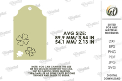 3D Paper Tag. Gift tag Template Paper Cut. Flowers SVG Product Image 2