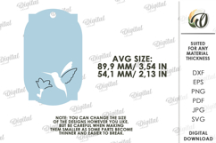 3D Paper Tag. Gift tag Template Paper Cut. Bird SVG Product Image 2