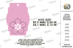 3D Paper Tag. Gift tag Template Paper Cut. Flower SVG Product Image 2