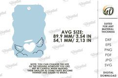 3D Paper Tag. Gift tag Template Paper Cut. Heart SVG Product Image 2