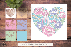 3D Mother's Day Floral card SVG papercut bundle Product Image 7