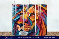 3D Papercut Lion Tumbler Wrap Product Image 1