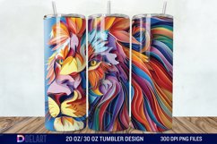 3D Papercut Lion Tumbler Wrap Product Image 1