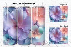 3D Pastel Flowers 20/30oz Skinny Tumbler Product Image 1