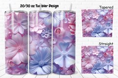 3D Pastel Flowers 20/30oz Skinny Tumbler Product Image 1