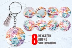 3D Pastel Liquids Colors Keychain | Keyring Product Image 1