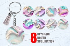 3D wavy fluid pastel color Keychain Background| Keyring Product Image 1