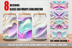3d Pastel Wavy Liquid Glass Can Wraps Product Image 1
