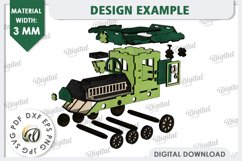 3D Patrick&#039;s Day Train Laser Cut Design. Home Decor SVG Product Image 3