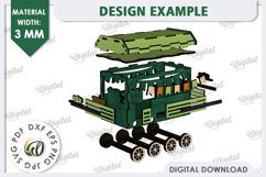 3D Patrick&#039;s Day Train Laser Cut Design. Home Decor SVG Product Image 6