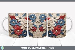Bundle of six 3D USA Flowers Mug Wrap designs.