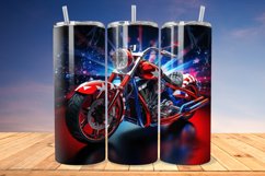 3D Patriotic Motorcycle 20oz/30oz Skinny Tumbler Product Image 1