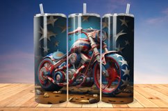 3D Patriotic Motorcycle 20oz/30oz Skinny Tumbler Product Image 1