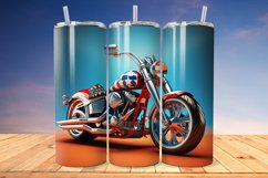 3D Patriotic Motorcycle 20oz/30oz Skinny Tumbler Product Image 1