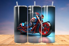 3D Patriotic Motorcycle 20oz/30oz Skinny Tumbler Product Image 1
