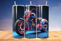 3D Patriotic Motorcycle 20oz/30oz Skinny Tumbler Product Image 1