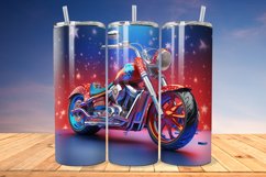 3D Patriotic Motorcycle 20oz/30oz Skinny Tumbler Product Image 1