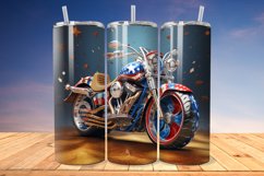 3D Patriotic Motorcycle 20oz/30oz Skinny Tumbler Product Image 1
