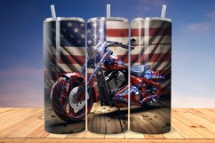 3D Patriotic Motorcycle 20oz/30oz Skinny Tumbler Product Image 1