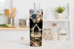 3D Patriotic Skull Tumbler Wrap PNG Product Image 2