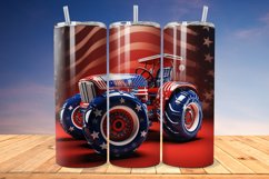 3D Patriotic Tractor 20oz/30oz Skinny Tumbler Product Image 1