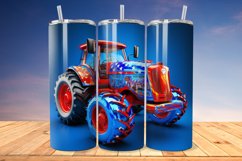 3D Patriotic Tractor 20oz/30oz Skinny Tumbler Product Image 1