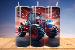 3D Patriotic Tractor 20oz/30oz Skinny Tumbler Product Image 1