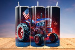 3D Patriotic Tractor 20oz/30oz Skinny Tumbler Product Image 1