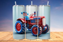 3D Patriotic Tractor 20oz/30oz Skinny Tumbler Product Image 1