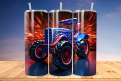 3D Patriotic Tractor 20oz/30oz Skinny Tumbler Product Image 1