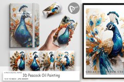 Digital Paper 3D Peacock Painting Product Image 1