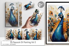 Digital Paper 3D Peacock Painting Product Image 1