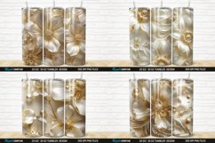 3D Pearl Gold Flower Tumbler Wrap Bundle Product Image 6
