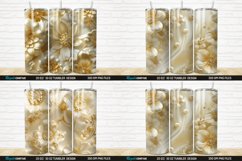 3D Pearl Gold Flower Tumbler Wrap Bundle Product Image 7