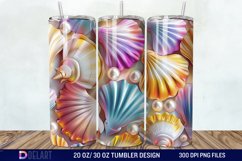 3D Pearl Seashells colorful Tumbler Wrap Product Image 1