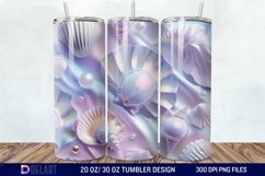 3D Pearl Seashells colorful Tumbler Wrap Product Image 1