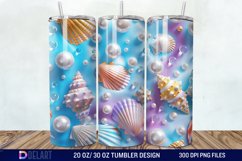 3D Pearl Seashells colorful Tumbler Wrap Product Image 1