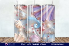 3D Pearl Seashells colorful Tumbler Wrap Product Image 1