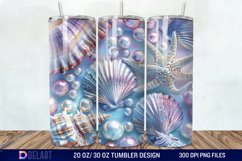 3D Pearl Seashells colorful Tumbler Wrap Product Image 1