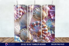 3D Pearl Seashells colorful Tumbler Wrap Product Image 1