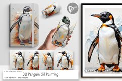 Digital Paper 3D Penguin Painting Product Image 1