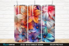 3D Petal Flowers 20/30oz Skinny Tumbler Product Image 1