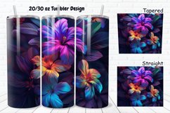 3D Phosphorescent Floral 20/30oz Skinny Tumbler Product Image 1