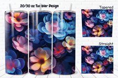 3D Phosphorescent Floral 20/30oz Skinny Tumbler Product Image 1