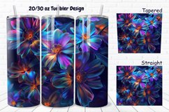 3D Phosphorescent Floral 20/30oz Skinny Tumbler Product Image 1